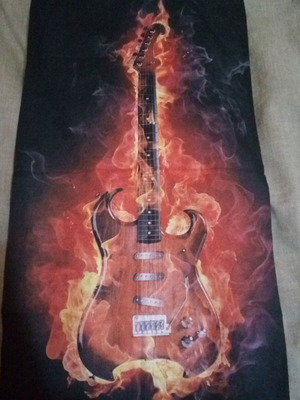 Μπαντάνα μασκα προστασίας προσώπου μεταχειρισμένη Flaming Guitar