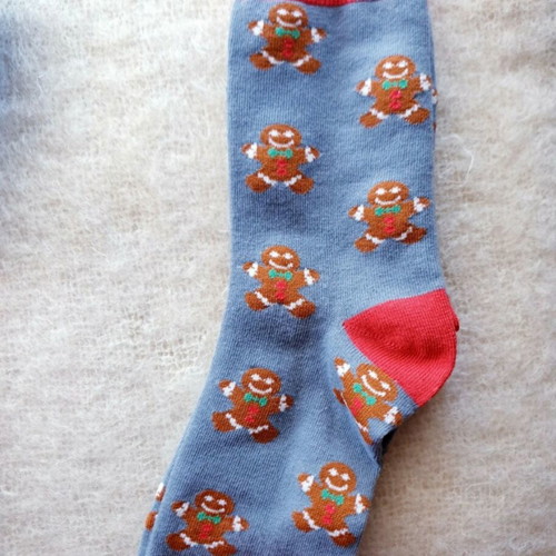 Christmas Santa Socks unisex, new, gingerbread man design