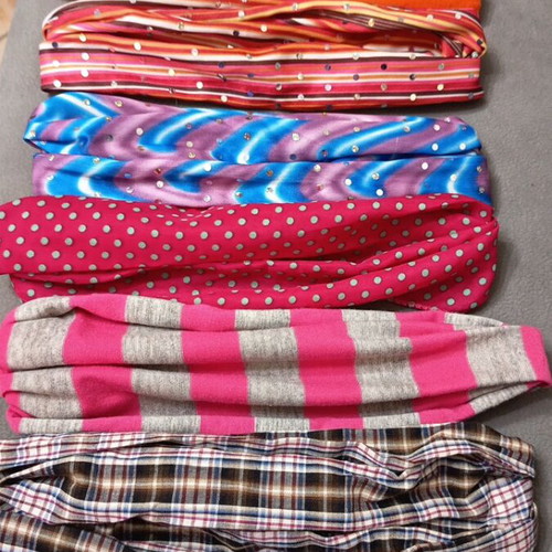 Headband ribbons with elastic like new, multicolor