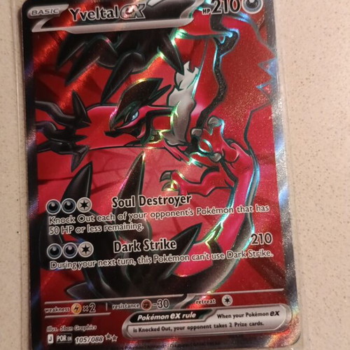 Yveltal Ex Pokemon Card Perfect Order 105/088 New