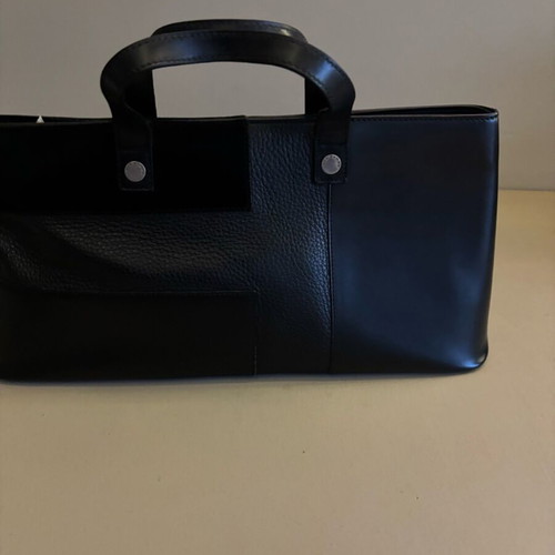Burberry leather handbag genuine used, black
