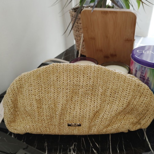Doca straw pochette new, beige