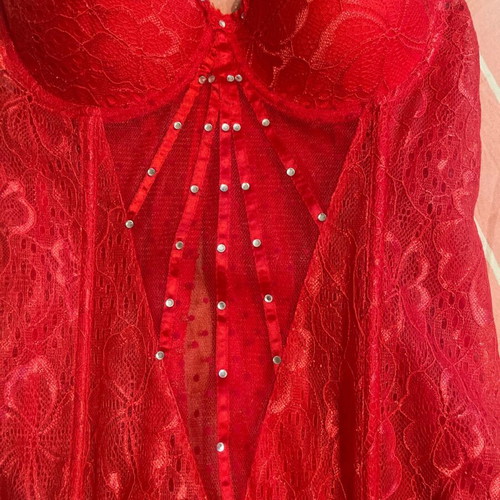 Red corset with panties new