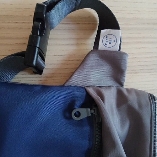 Crossbody waterproof bag new, blue and gray