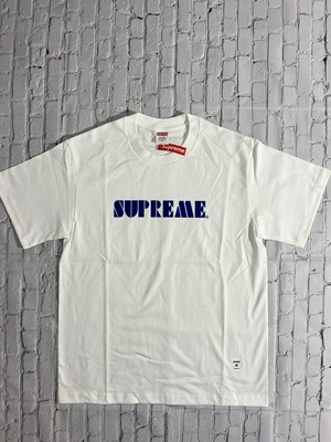 Supreme Stencil Tee Medium new, white and blue