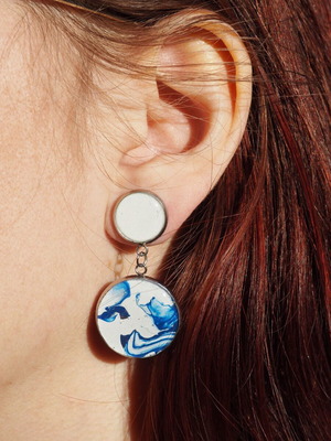 Artisan earrings new with handmade design and gold-plated stainless steel base