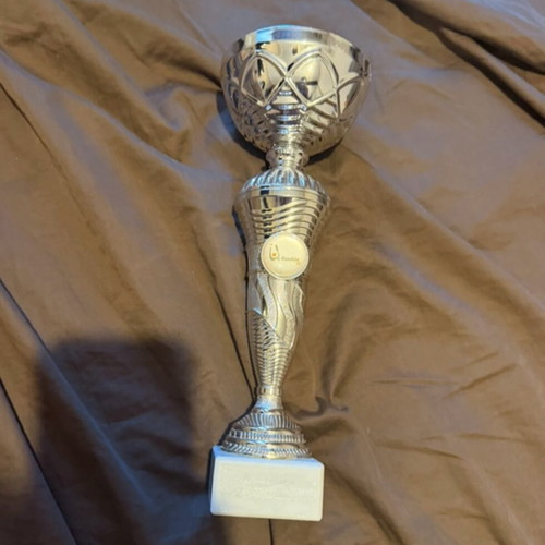 Silver Award Trophy with Marble Base New