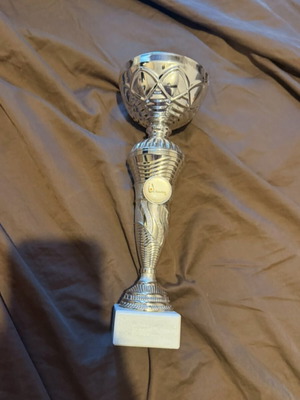 Silver Award Trophy with Marble Base New