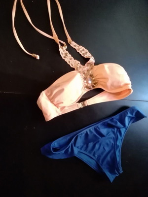 Bikini used with embroidered bust, size M