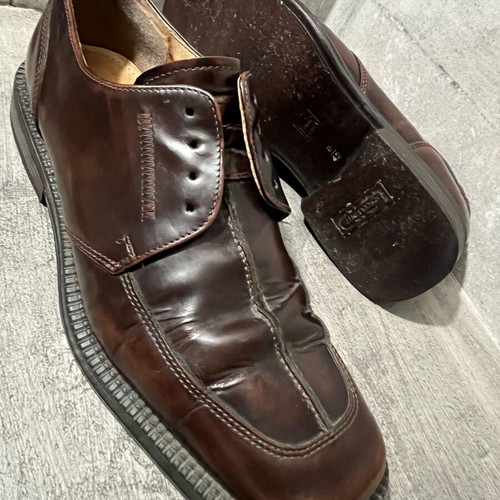 Men's classic leather shoes used, brown, size 42