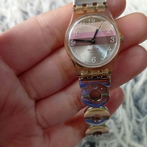 Swatch women's watch used, multicolor bracelet