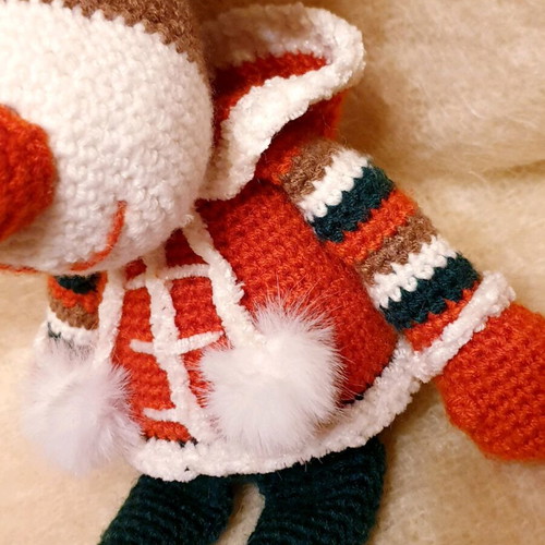 Amigurumi Reindeer Doll Handcrafted Knitted New
