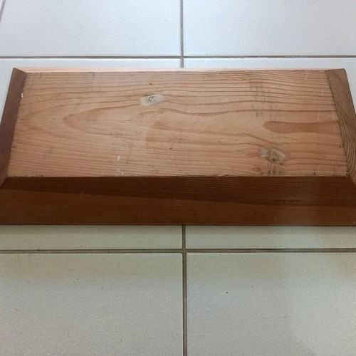 Traditional wooden dough bowl for two round loaves - ideal also for decoration