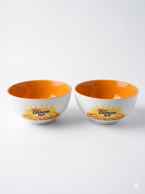 Kellogg's bowls like new, set of 2 for breakfast