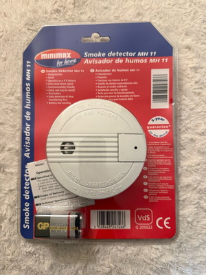 Smoke detector MH11 new with 9V battery included