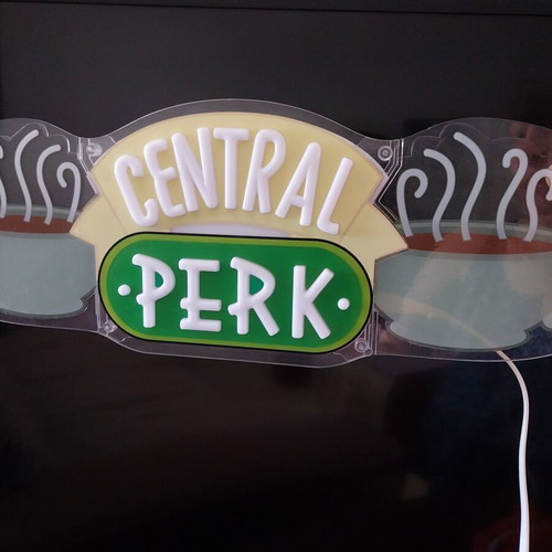 Central Perk wall light like new with USB plug