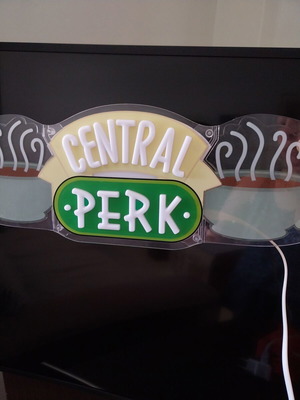 Central Perk wall light like new with USB plug