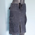 Φούστα denim Mango XS/S σαν καινούργια, ασύμμετρο σχέδιο με τσέπες