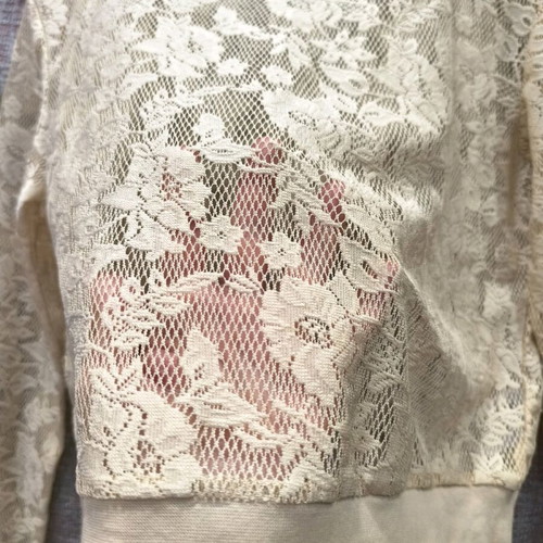 H&M summer lace blouse like new, beige