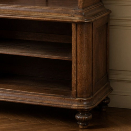 Solid Oak Antique Bookcase circa 1900 used