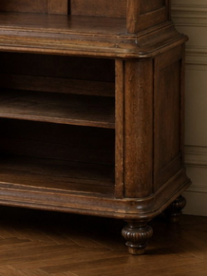 Solid Oak Antique Bookcase circa 1900 used