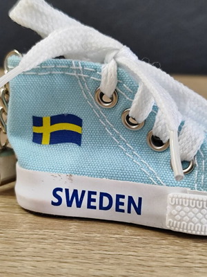 Sweden All Star Shoe Keychain used, souvenir