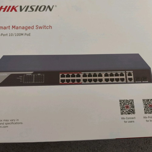 Hikvision DS-3E1326P-EI/M switch new with 20 PoE ports