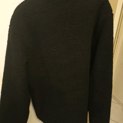 Maui & Sons fleece jacket new, size M, black and white