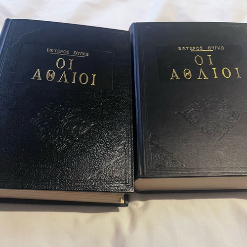 Les Misérables leather-bound collectible edition two volumes like new