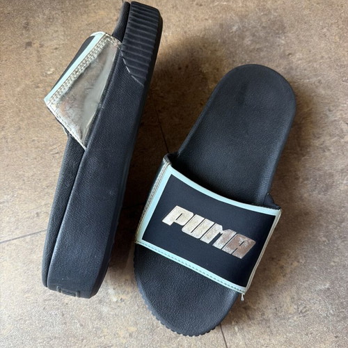 Puma slippers size 38 like new, black