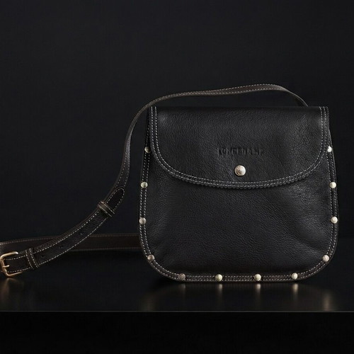 Longchamp Nappa leather crossbody bag, black