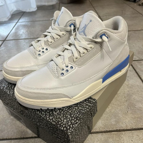 Jordan 3 Lucky Shorts sneakers size 45 like new white blue