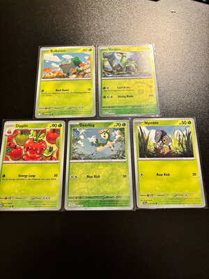 Pokémon cards grass 5 τεμάχια σε άριστη κατάσταση