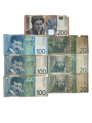 Χαρτονομίσματα Γιουγκοσλαβίας μεταχειρισμένα, πακέτο 7 τεμαχίων