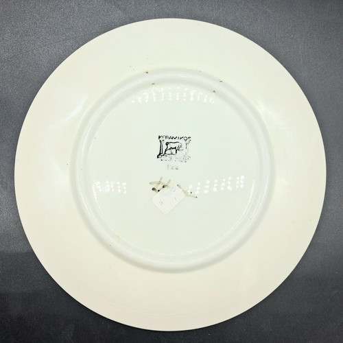 Vintage κεραμικό πιάτο τοίχου «Κεραμεικός» 23 cm, σαν καινούργιο, χειροποίητο