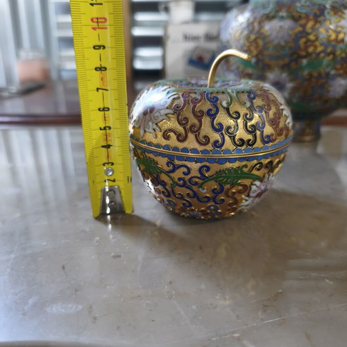 Cloisonné set like new condition