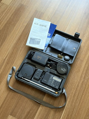 Sony ICF-SW1E radio used, with accessories