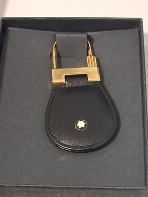 Montblanc Meisterstück δερμάτινο μπρελόκ κλειδιών μαύρο και χρυσό