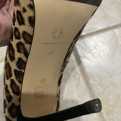 Mourtzi leopard pumps size 41 like new, 10 cm heel