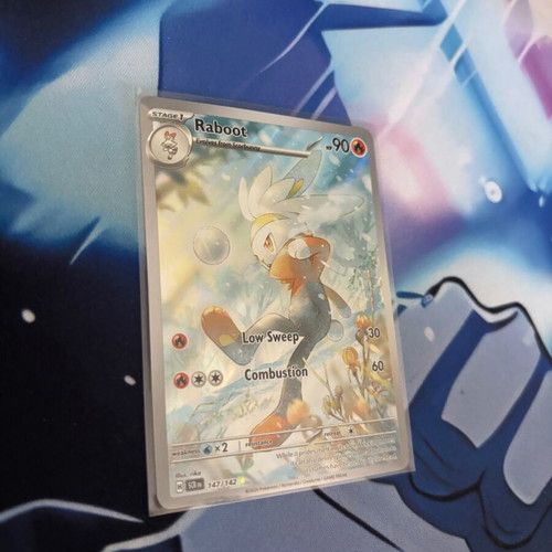 Pokémon TCG Raboot Stellar Crown Illustration Rare Holo card mint