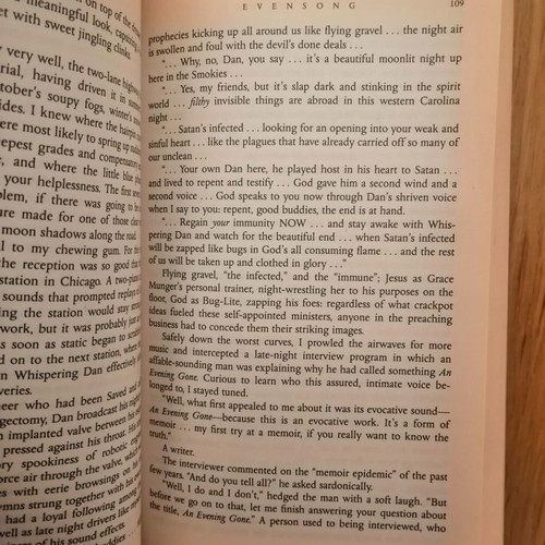 Evensong novel used in English by Gail Godwin