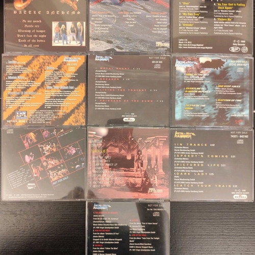 Metal CD collection used from Greek metal magazines, 10 pieces
