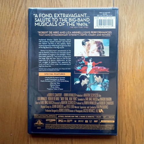New York, New York DVD καινούργιο, χωρίς ελληνικούς υπότιτλους, ζώνη 1