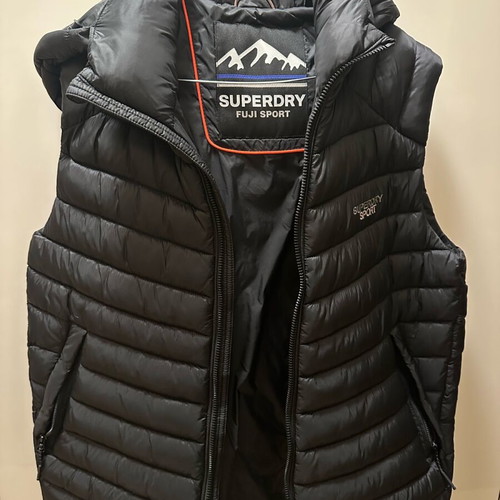 Superdry Fuji Sport Black Sleeveless Vest like new, size L