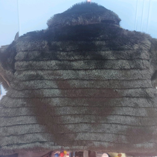 Evita fur bolero L like new, black