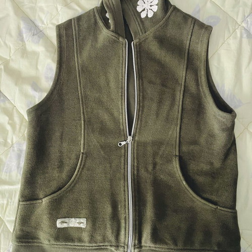 Spring sleeveless hoodie jacket Leonard's like new, khaki, size L