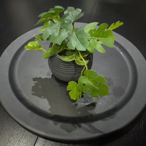 IKEA Black Serving Platter Used Matte Finish