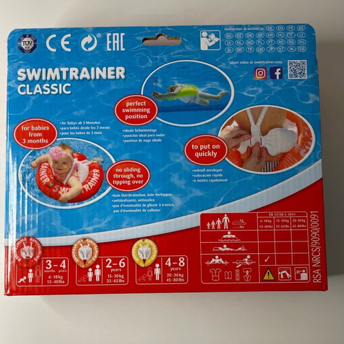 Freds Swim Academy σωσίβιο Swimtrainer κόκκινο για μωρά 3 μηνών έως 4 ετών καινούργιο