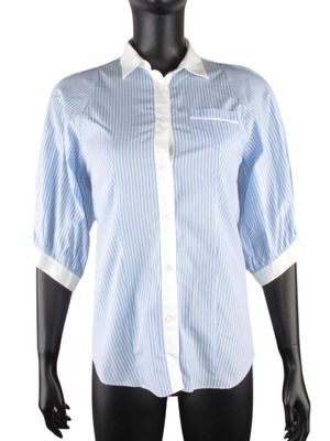 Mauro Grifoni women's shirt size S striped blue white like new