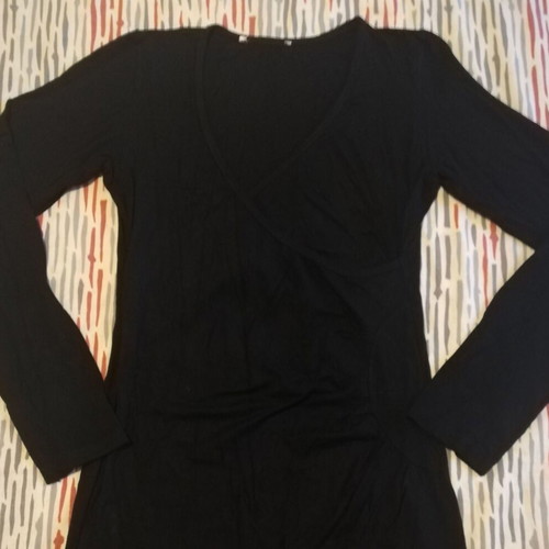Black elastic wrap dress used, mini